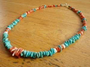 Nacozari Turquoise with Spiny Oyster Shell & White Clam Shell